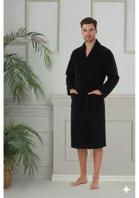 Resim Özdilek Colourist Aile Bornoz Seti Siyah-kırmızı Renkli 