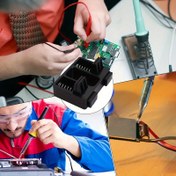 Resim 1 adet Profesyonel Ayarlanabilir Lehimleme Demiri, Yaylı Tasarım - Ergonomik Tutma Sapı, Elektronik Tamir ve DIY Projeleri için İdeal, Lehimleme İstasyonu, Hassas Lehimleme, Dayanıklı İnşaat, Hobiçiler ve Öğrenciler için Mükemmel Hediye 