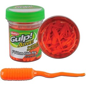 Resim Berkley Gulp Alive Fish Fry LRF Silikon Yem Fluorescent Orange-2 CM 