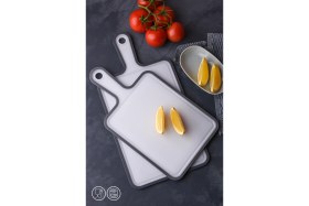 Resim Feyza Design Çiftli Kaydırmaz Kesme Tahtası Seti, Kulplu, Dayanıklı ve Pratik Kullanım 
