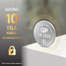 Resim Gp Tekli CR2025 3V Lityum Düğme Pil GPCR2025-U1 