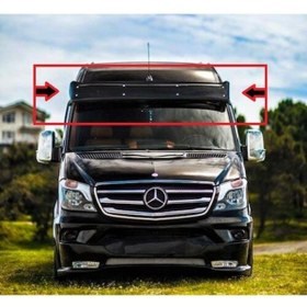 Resim AVCILAR OTO TUNING Mercedes Sprinter 315 316 Ön Cam Üstü Güneşlik Plexi Şapka 