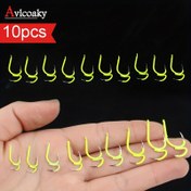 Resim Avlcoaky 10 Adet Çift Kanca Karbon Çelik Balıkçılık Kancası 