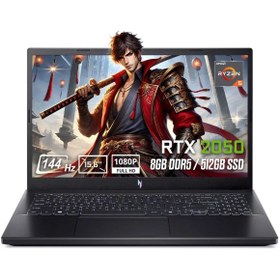 Resim ACER Nitro V 15 ANV15-41-R3F8 Ryzen 5-7535HS 8GB 512GB RTX2050 15.6inç IPS FreeDos Gaming Laptop 