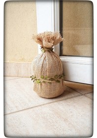 Resim Sarmaşık Bordürlü Jüt Bohça Kapı Stoperi 2 Kg Kapı Durdurucu 