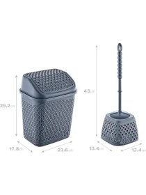 Resim Katre Çöp Kovası ve Klozet Fırçası 