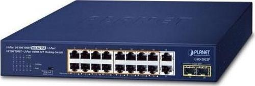 Resim Yönetilemeyen Masaüstü Tip Switch (Unmanaged Desktop Switch)&lt;br&gt;16-Port 10/100/1000T 802.3at/a Planet