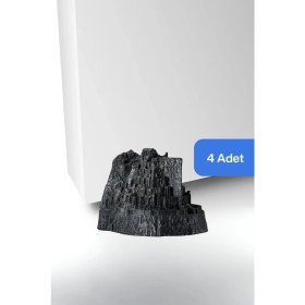 Resim Evene Kapı Stoperi Siyah Renk Dekoratif Kapı Tutucu Durdurucu 4 Adet Model 8 