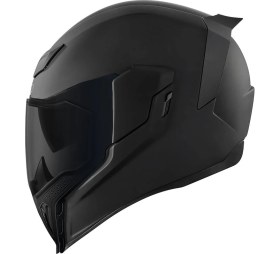 Resim Icon Airflite Dark Kapalı Motosiklet Kaskı Mat Siyah 