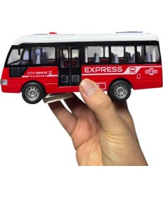 Resim Kırmızı Mini Ekspres Otobüs Oyuncağı 