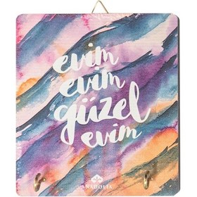 Resim Anadoliamağazacılık Evim Evim Güzel Evim Sulu Boya Dekoratif Askılık Diğer 