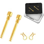 Resim Lemestar Titanium Alloy Hydraulic Disc Brake Pad Pins With Circlips - Lightweight, Heat-resistant - Gold 4pcs/box Altın 