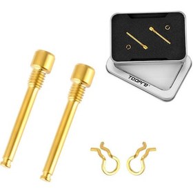Resim Lemestar Titanium Alloy Hydraulic Disc Brake Pad Pins With Circlips - Lightweight, Heat-resistant - Gold 4pcs/box Altın 