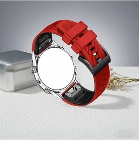 Resim Gaojunshop01 Garmin Quickfit 26mm Kırmızı Siyah Nefes Alabilir Spor Kayış 