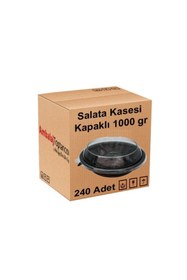 Resim Özge Plastik Salata Kasesi Kapaklı 1000 g - 240'lı 