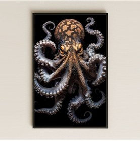 Resim Yüksek Detaylı Ahtapot Tasarımlı Şeffaf Pleksi Tablo 