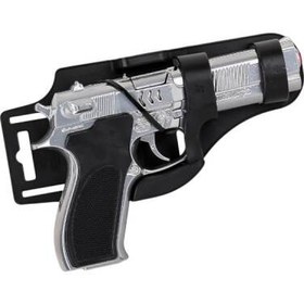Resim Oyuncak Mantar Kapsül Atan Komple Metal Tabanca Silah 20 Cm Focus-023 Gümüş Renk 