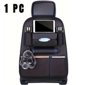 Resim Xuweiwei Obsidian Black Suni Deri Oto Koltuk Arkasi Saklama Cantasi Tablet Oyuncak Su Sisesi Icin 