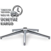 Resim Poligonofis Ofis Koltuğu Krom Yıldız Ayak Büro Koltuğu Krom Ayak Metal Ayak 
