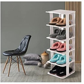 Resim Lüks Ayakkabılık Düzenleyici Organizer 5 Katlı Beyaz 