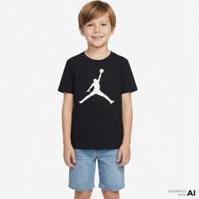Resim Jordan Jumpman Çocuk Siyah T-Shirt 