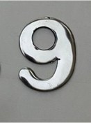 Resim Kapı Numarası Krom Metal 4.2Cm No 9 Yapişkanli 