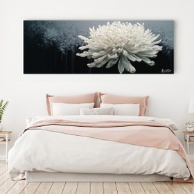 Resim Gri Büyük Çiçek - 200x70 