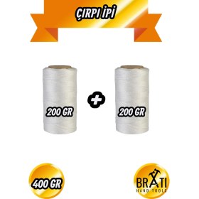 Resim BRATİ HAND TOOLS Çırpı Ipi Duvarcı Sıvacı Inşaat Naylon Duvar Ipi Uçurtma Ipi 200 gr 2 Adet 