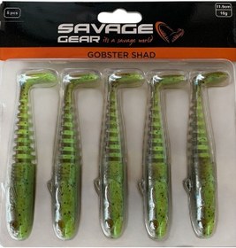 Resim Savage Gear Gobster Shad 11.5cm 16gr Silikon Yem Chartreuse Pumpkin 5'li Paket İğnesiz 