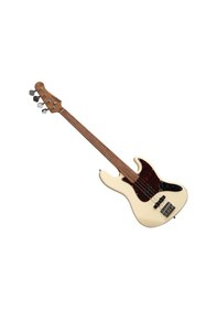 Resim New Orleans Nja300fs Okoume Ağacı Vintage Bej Perdesiz Aktif Elektro Bass Gitar 