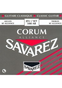 Resim Savarez 500ar Klasik Gitar Tel Seti - Alliance Corum Red Üst Segment - Normal Tension İnce Alliance Karbon Tizler, Dengeli Esneklikte Corum Baslar, Şeffaf Ve Berrak Ses Karakteri Uyum: Normal Tansiyon Orta Klasik Gitarlar 