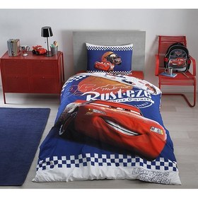 Resim Özdilek Cars Cyber Tek Kişilik Disney Lisanslı Nevresim Takımı Mavi 