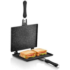 Resim Fms D3001 Döküm Ocak Üstü El Tost Makinesi Siyah 