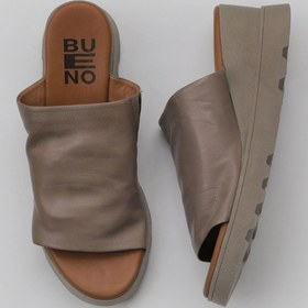 Resim Bueno Shoes Gri Deri Kadın Dolgu Topuklu Terlik 01wy8605 