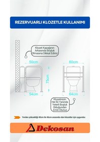 Resim Dekosan Engelli Klozet Yanı Tutunma Barı Gri 