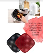 Resim CEPHOME Airfryer Silikon Kare Pişirme Matı 23 Cm 2 Li Renkli 