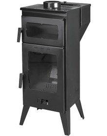 Resim Geniş Camlı Pelet Şömine Sobası - 6 Kw, Fırınlı, Ayarlanabilir Isı Teknolojisi. Sm30 