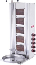 Resim Işıkgaz Silver Endüstriyel Doğalgazlı 5 Radyanlı Döner Ocağı Makinesi 