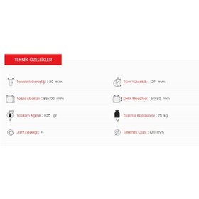 Resim Emes Em01 Spr 100 Dönerli Teker Ağır Tip (4 ADET) 