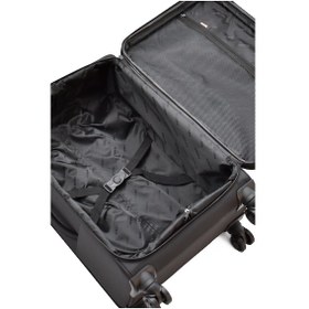 Resim Fossil Ultra Light Siyah Kabin Boy Körüklü Kumaş Valiz 360 8 Tekerlekli, Hafif & Geniş İç Hacim Siyah 