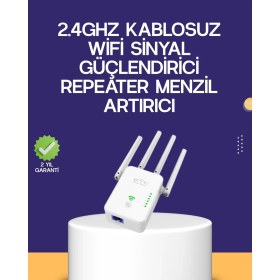 Resim Uravas Store Mey Ithalat® Çift Bantlı Otomatik Kurulum Wifi Repeater Menzil Genişletici 
