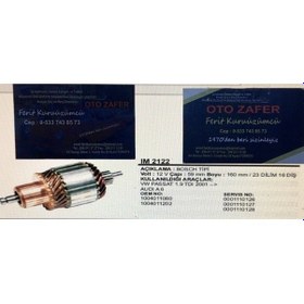 Resim Im2122 Marş Kollektörü 12V 16 Dıs Vw Passat 1.9 Tdı 01 Audi A6 