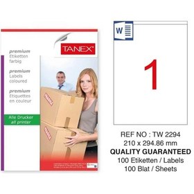 Resim Tanex Tw-2294 Sevkiyat ve Lojistik Etiketi 210x294,86 mm 