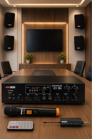 Resim Lastvoice Black Large Plus Paket-3 Hoparlör Ve Anfi Anons Ses Sistemi Seti 