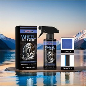 Resim Gajeena Araba Tekerlek Temizleyici Spreyi 120ml - Fren Ve Yol Kirini Kaldırır, Alüminyum Hariç Tüm Tekerlekler İçin - 1 Sünger + 1 Havlu İçerir 