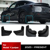 Resim 2025 Tesla Model Y Juniper için uygun ön ve arka çamurluklar, delme gerektirmez, kum ve sıçrama korumalı, tekerlek koruma kapağı, lastik koruyucu çamurluk (4'lü set) araç aksesuarları 