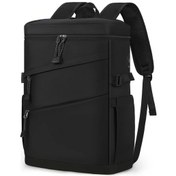 Resim Oldfriend Siyah Modern Laptop Sırt Çantası - Ayarlanabilir Askılı Dayanıklı Seyahat Çantası Diğer 