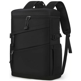 Resim Oldfriend Siyah Modern Laptop Sırt Çantası - Ayarlanabilir Askılı Dayanıklı Seyahat Çantası Diğer 