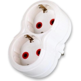 Resim Ikili Topraklı Fişli Priz, Güç ve Güvenlik Için Şık Tasarım 