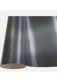 Resim 3d Siyah Tırtıklı Desen Hava Kanallı Dayanıklı Karbon Folyo 30cmx152cm 